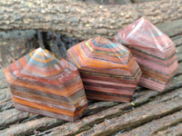 Polished Tiger Iron Jasper Points x 5 From South Africa