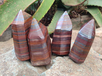 Polished Tiger Iron Jasper Points x 5 From South Africa