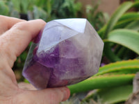 Polished Chevron Amethyst Points x 2 From Madagascar