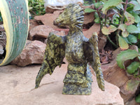 Hand Made Leopard Stone Dragon Carving x 1 From Nyanga, Zimbabwe