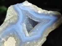 Polished On One Side Blue Lace Agate Geodes x 6 From Nsanje, Malawi