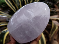 Polished Blue Rose Quartz Standing Free Forms x 2 From Madagascar