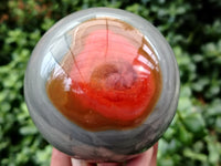 Polished Polychrome Jasper Spheres x 2 From Mahajanga, Madagascar