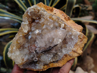 Natural Limonite Quartz Clusters x 2 From Solwezi, Zambia