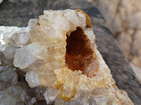 Natural Limonite Quartz Clusters x 2 From Solwezi, Zambia