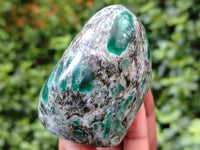 Polished Emerald Mica In Matrix Standing Free Forms x 4 From Mutoko, Zimbabwe