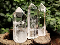 Polished Clear Quartz Crystals x 6 From Madagascar