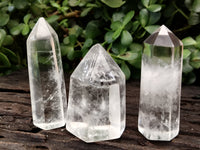 Polished Clear Quartz Crystals x 6 From Madagascar