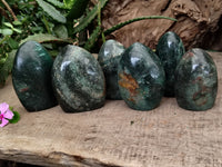 Polished Fuchsite Standing Free Forms x 6 From Madagascar