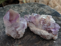 Natural Jacaranda Amethyst Quartz Clusters x 10 from Mumbwa, Zambia