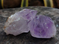 Natural Jacaranda Amethyst Quartz Clusters x 10 from Mumbwa, Zambia