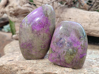 Polished Stichtite Standing Free Forms x 4 From Barberton, South Africa