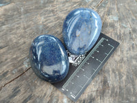 Polished Lazulite Palm Stones x 12 From Madagascar