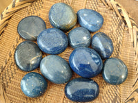 Polished Lazulite Palm Stones x 12 From Madagascar