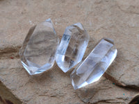 Polished Double Terminated Clear Quartz Crystals x 20 From Madagascar