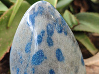 Polished Blue Spinel Spotted Quartz Standing Free Forms x 2 From Madagascar