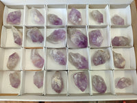 Natural Jacaranda Amethyst Single Quartz Crystals x 24 from Mumbwa, Zambia