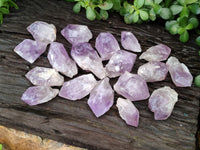 Natural Jacaranda Amethyst Single Quartz Crystals x 24 from Mumbwa, Zambia