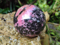 Polished Rhodonite Spheres x 4 From Ambindavato, Madagascar