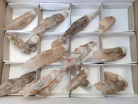 Natural Drusy Quartz Coated Calcite Pseudomorph Specimens x 12 From Alberts Mountain, Lesotho