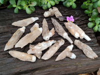 Natural Drusy Quartz Coated Calcite Pseudomorph Specimens x 12 From Alberts Mountain, Lesotho