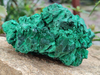 Natural Silky Malachite Specimens x 2 From Kasompe, Congo