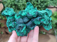 Natural Silky Malachite Specimens x 2 From Kasompe, Congo