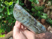 Polished Labradorite Standing Free Form x 1 From Tulear, Madagascar