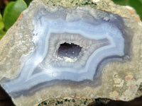 Polished Blue Lace Agate Geodes x 12 From Malawi