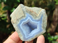 Polished Blue Lace Agate Geodes x 12 From Malawi