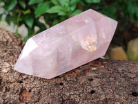 Polished Double Terminated Rose Quartz Points x 3 From Madagascar