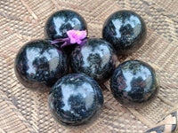 Polished Iolite Spheres x 6 From Ambatofinandrahana, Madagascar