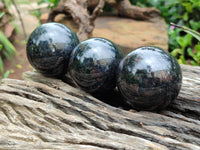 Polished Iolite Spheres x 6 From Ambatofinandrahana, Madagascar