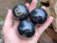 Polished Iolite Spheres x 6 From Ambatofinandrahana, Madagascar