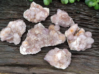 Natural Amethyst Spirit Quartz Clusters x 6 From Boekenhouthoek, South Africa