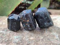 Natural Schorl Black Tourmaline Specimens x 20 From Zimbabwe