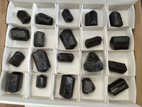 Natural Schorl Black Tourmaline Specimens x 20 From Zimbabwe