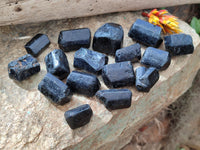 Natural Schorl Black Tourmaline Specimens x 20 From Zimbabwe