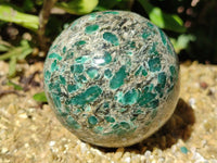 Polished Emerald Mica In Matrix Spheres x 2 From Mutoko, Zimbabwe