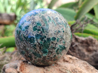 Polished Emerald Mica In Matrix Spheres x 2 From Mutoko, Zimbabwe