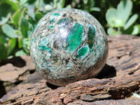 Polished Emerald Mica In Matrix Spheres x 2 From Mutoko, Zimbabwe