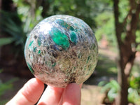 Polished Emerald Mica In Matrix Spheres x 2 From Mutoko, Zimbabwe