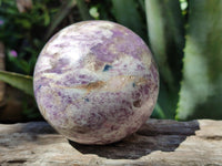 Polished Lepidolite with Pink Rubellite Spheres x 2 From Madagascar