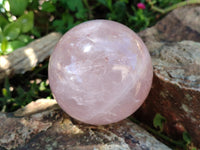 Polished Rose Quartz Spheres x 3 From Ambatondrazaka, Madagascar