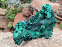 Natural Silky Malachite Specimens x 3 From Kasompe, Congo