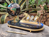 Polished Gemstone World Globe Desk Set x 1 From China