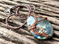 Hand Made Copper Wire Wrapped Pendants x 6 From Southern Africa