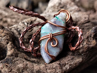 Hand Made Copper Wire Wrapped Pendants x 6 From Southern Africa