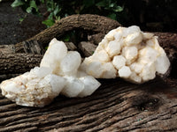 Natural Cascading Candle Quartz Clusters x 3 From Antsirabe, Madagascar