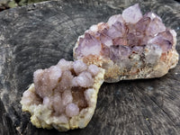 Natural Amethyst Spirit Quartz Clusters x 2 From Boekenhouthoek, South Africa